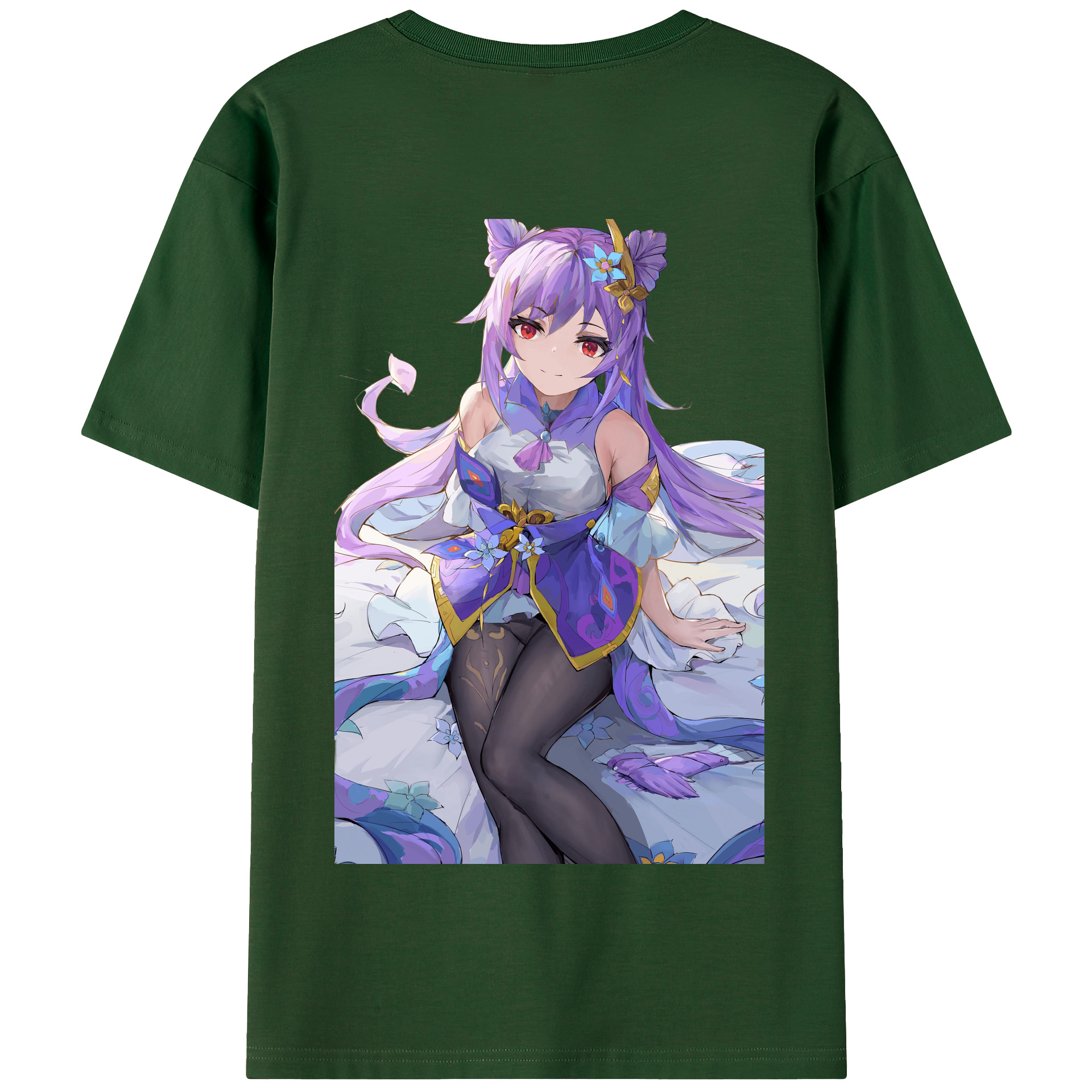げんし神 刻晴 こくせい genshin Kokusei 綿100％半袖Tシャツ（背面プリント）